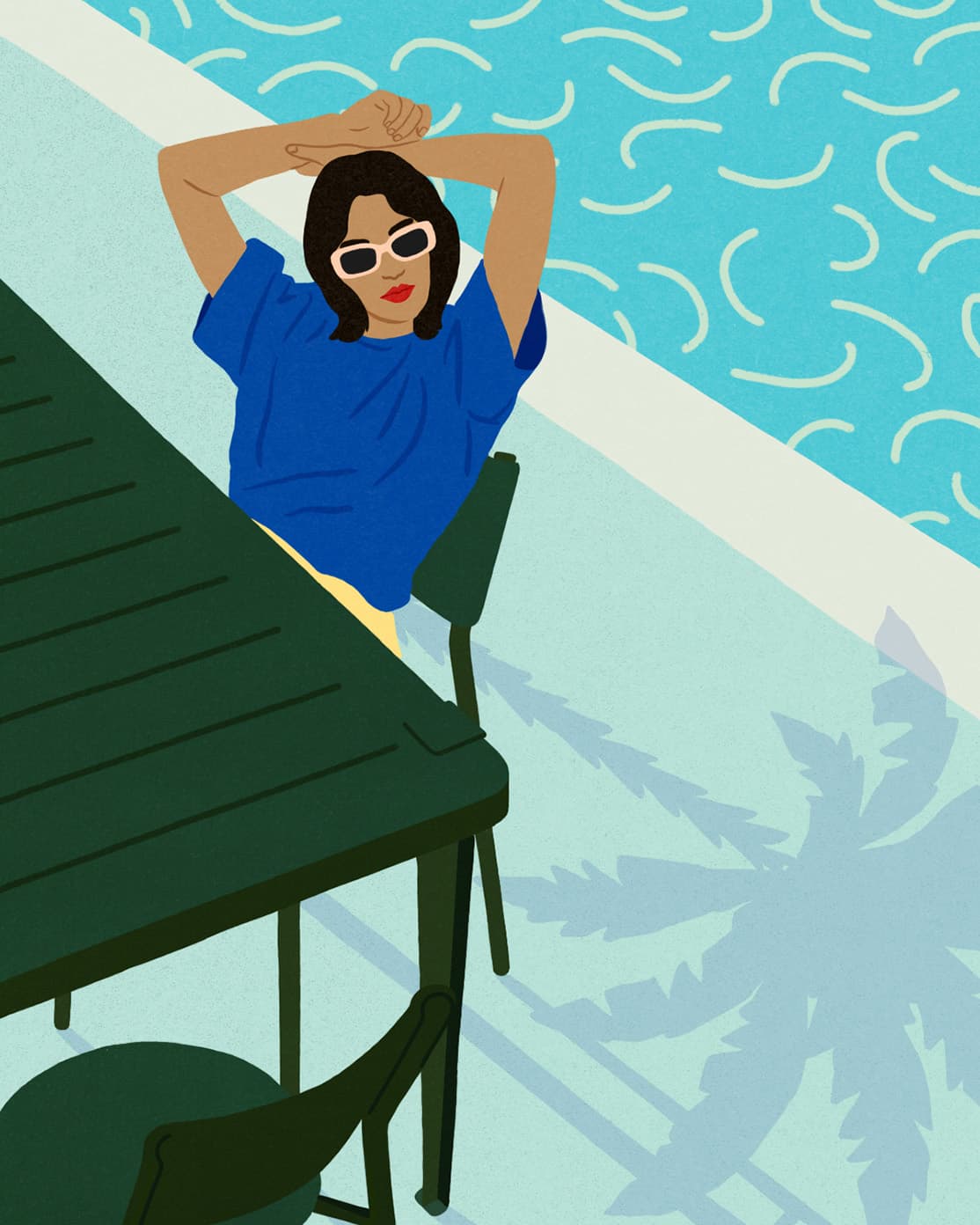 Agnes Bic illustration for TIPTOE Furniture: Après Sport - everyday scenes inspired by sports