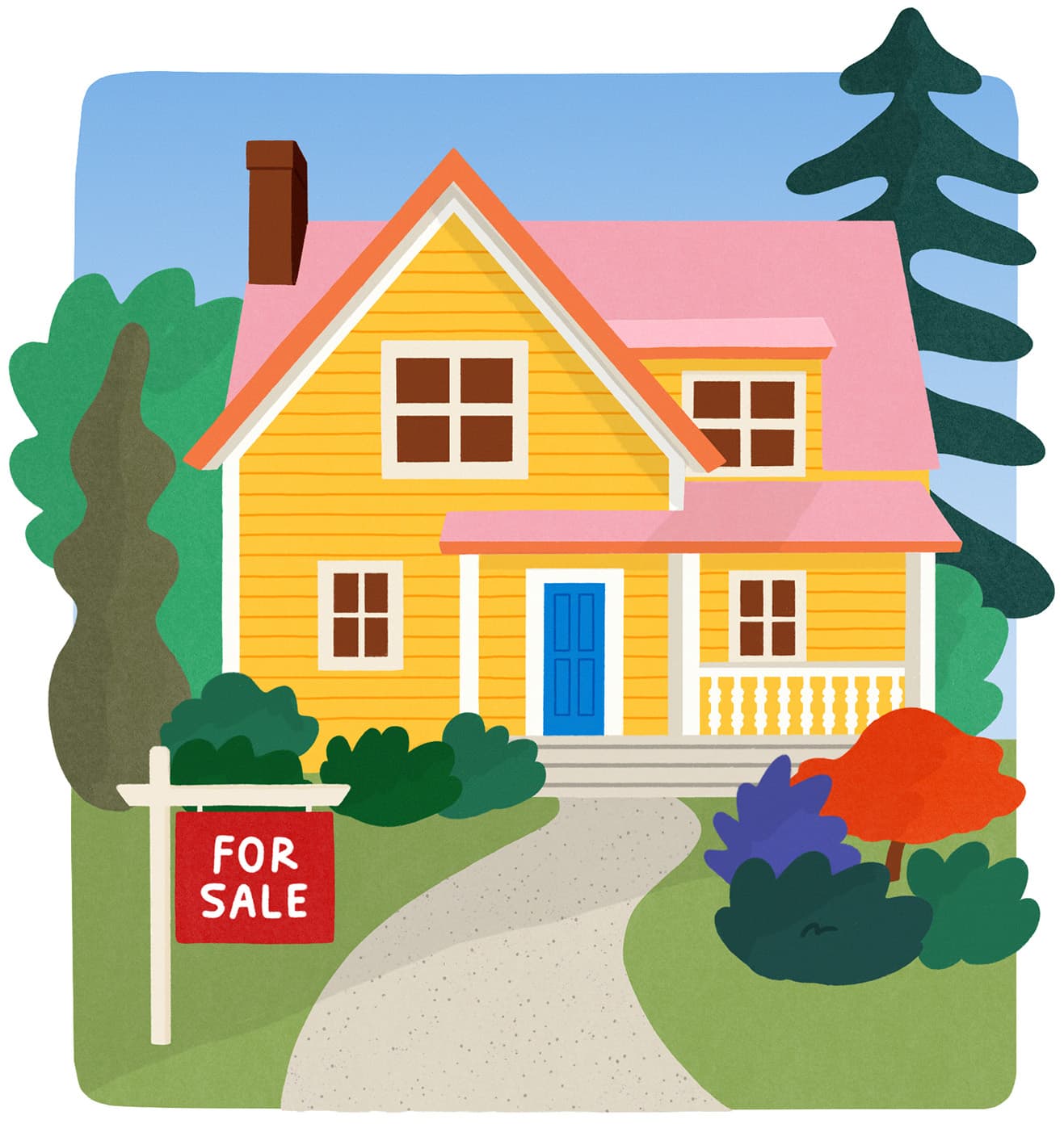 Agnes Bic illustration for Better Homes & Gardens: A guide to buying your first home