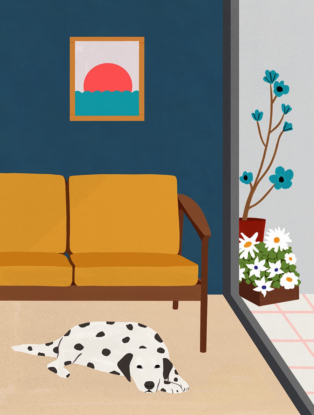 Agnes Bic illustration for Breathe Magazine: Niksen: the Dutch art of doing nothing