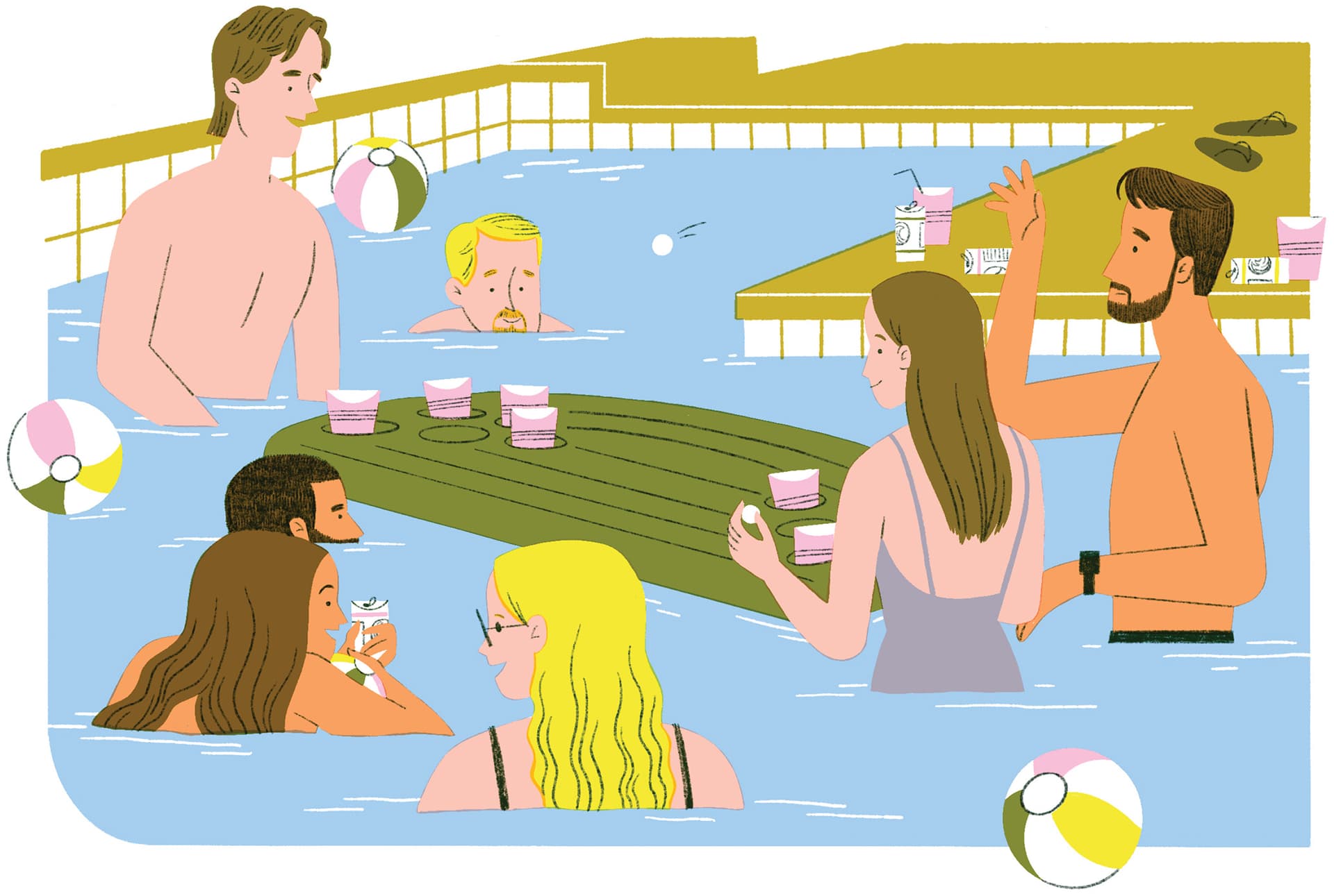 Ellen Surrey illustration for Pool Party