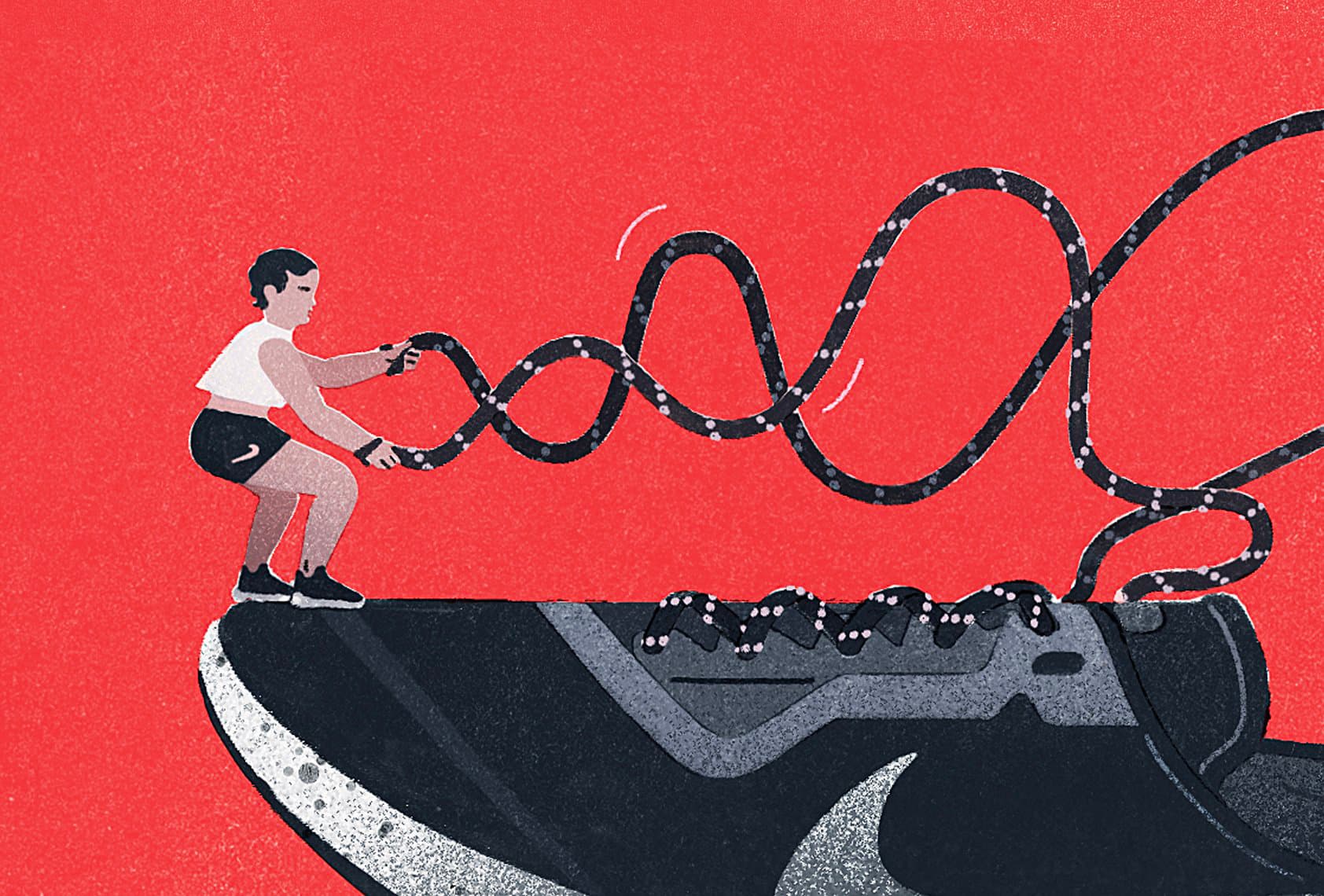 Gracia Lam illustration for Nike: Ramp up your training routine