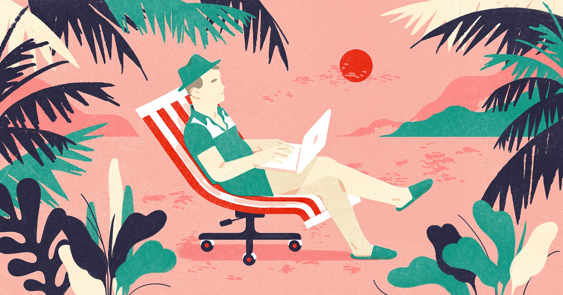Gracia Lam illustration for Shopify: The FIRE Movement: Financial Independence, Retire Early