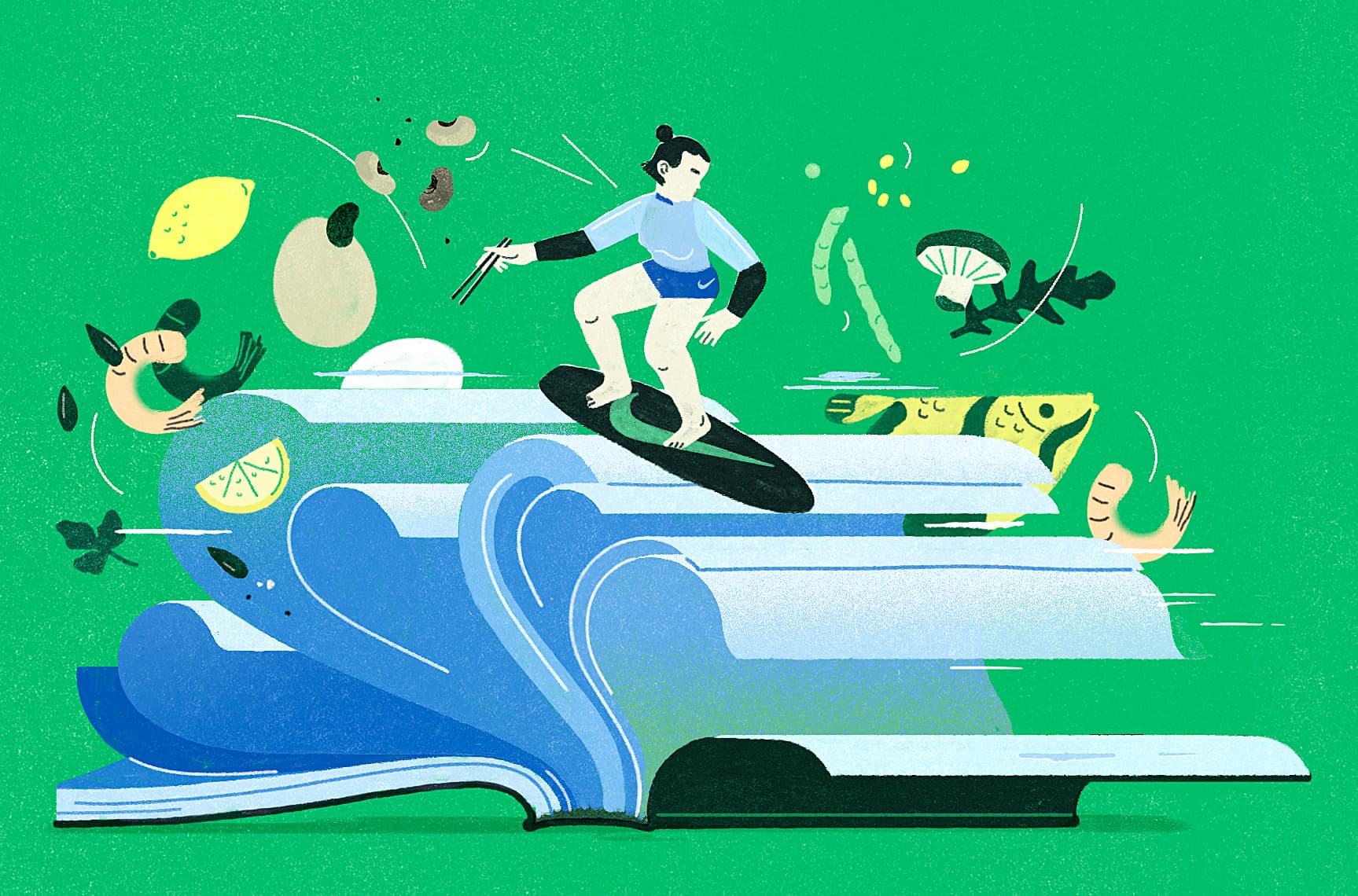 Gracia Lam illustration for Nike: How to get inspired when you’re tired of cooking