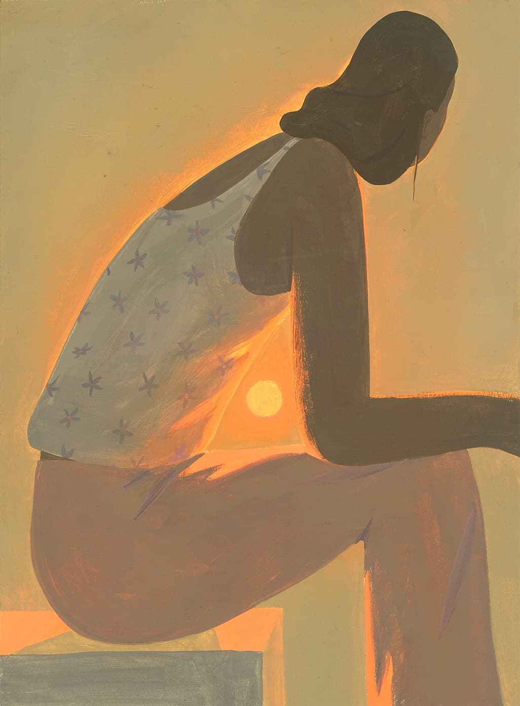 Holly Stapleton illustration for Das Magazin: About a woman’s experience with having a miscarriage