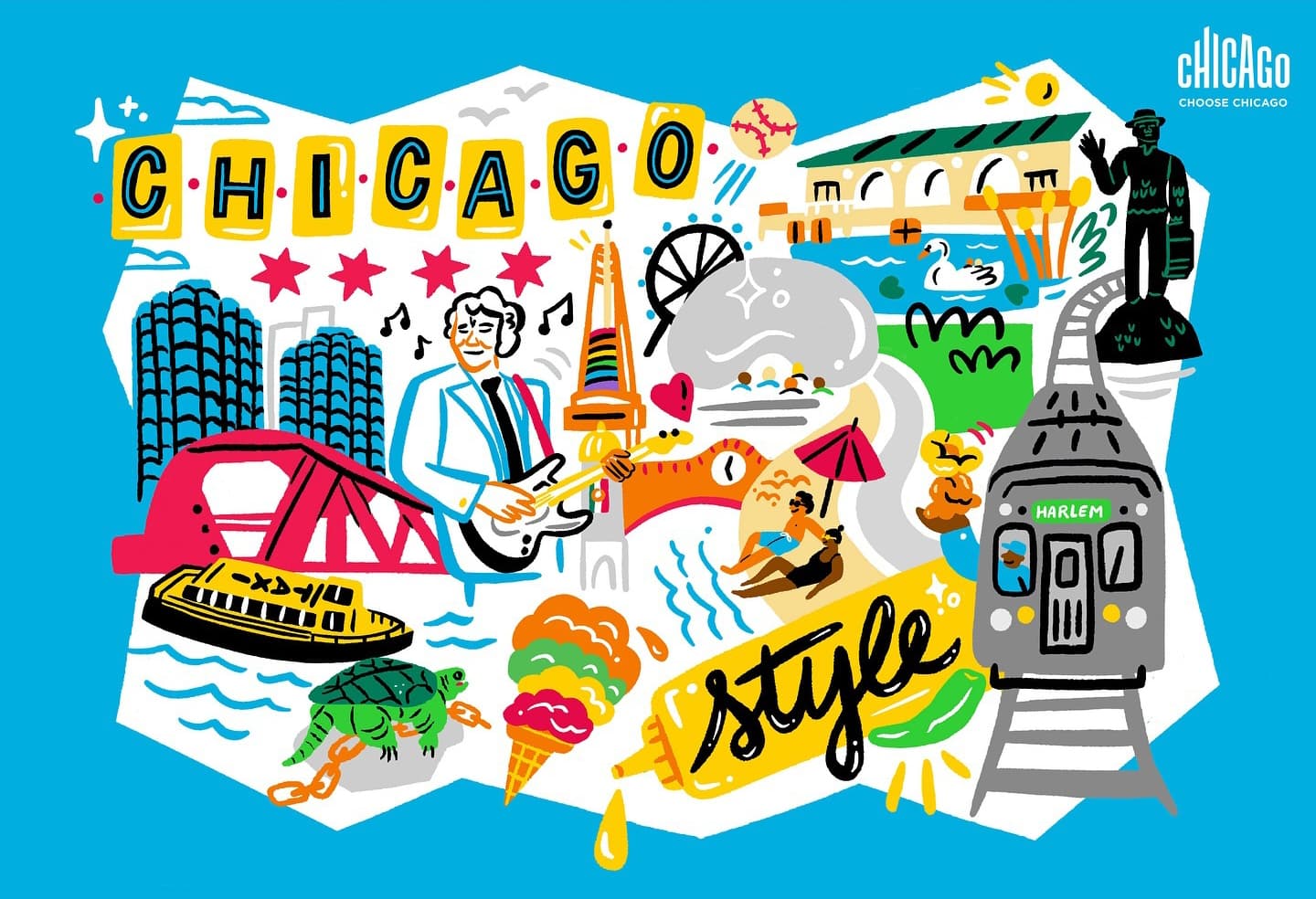 Katie Lukes illustration for Choose Chicago