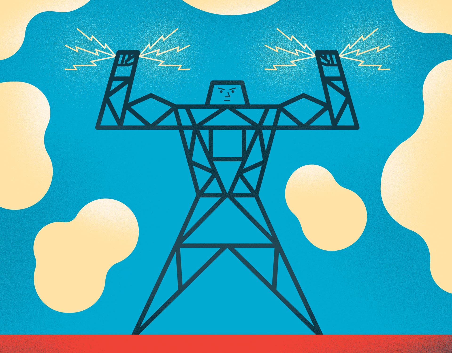 Luc Melanson illustration for The Union Point: Nationalization of electricity