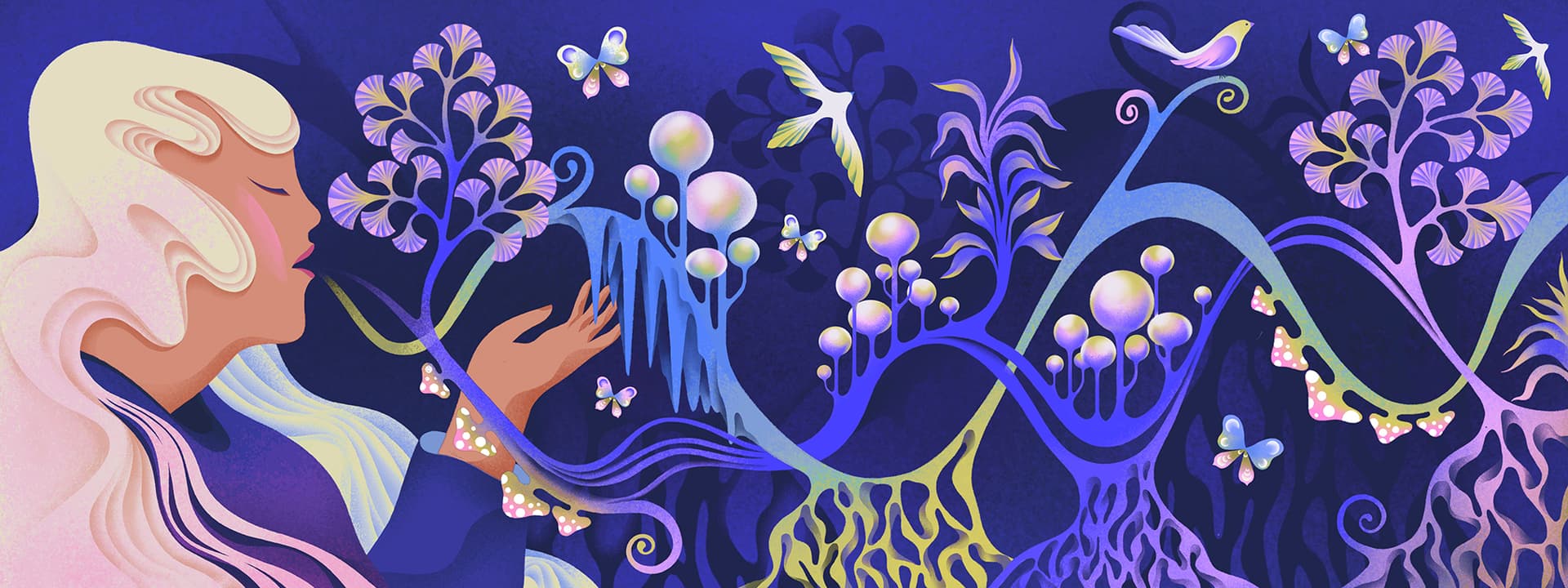 Marina Muun illustration for Knowable Magazine: Indigenous languages