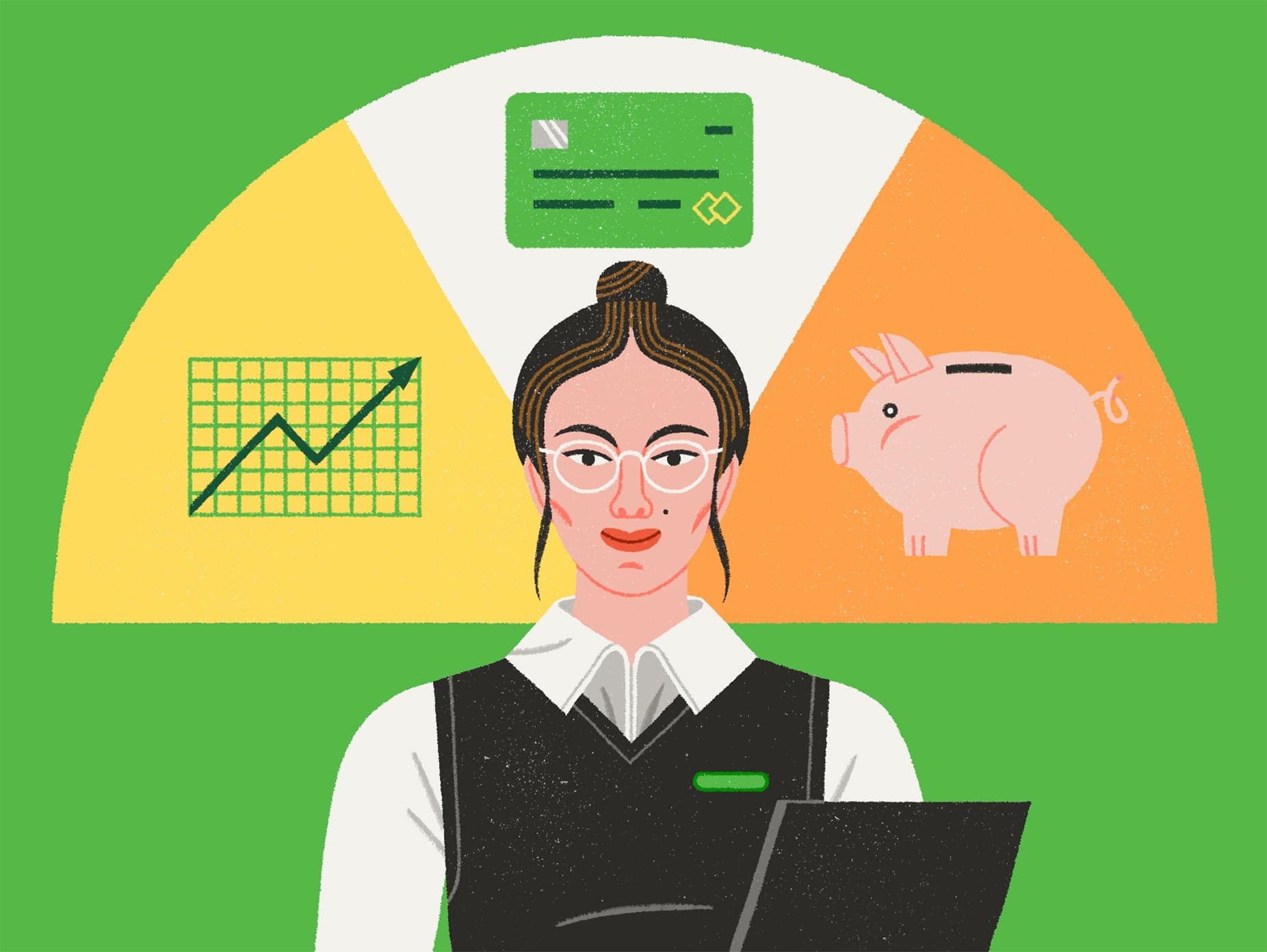 Montse Galbany illustration for Forbes Magazine x TD Bank: What human-centric banking looks like