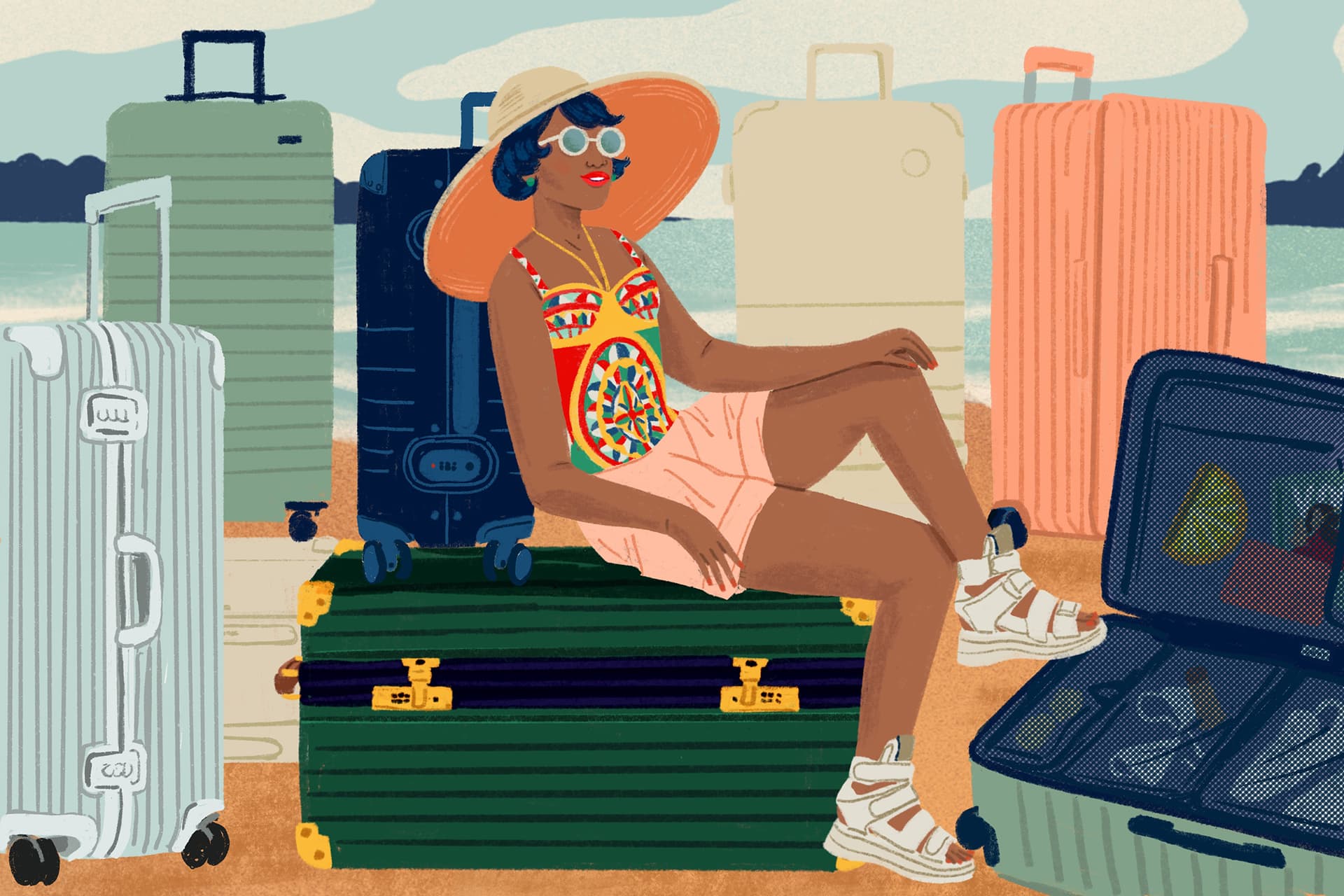 Salini Perera illustration for The Globe and Mail: The trunk is making a comeback