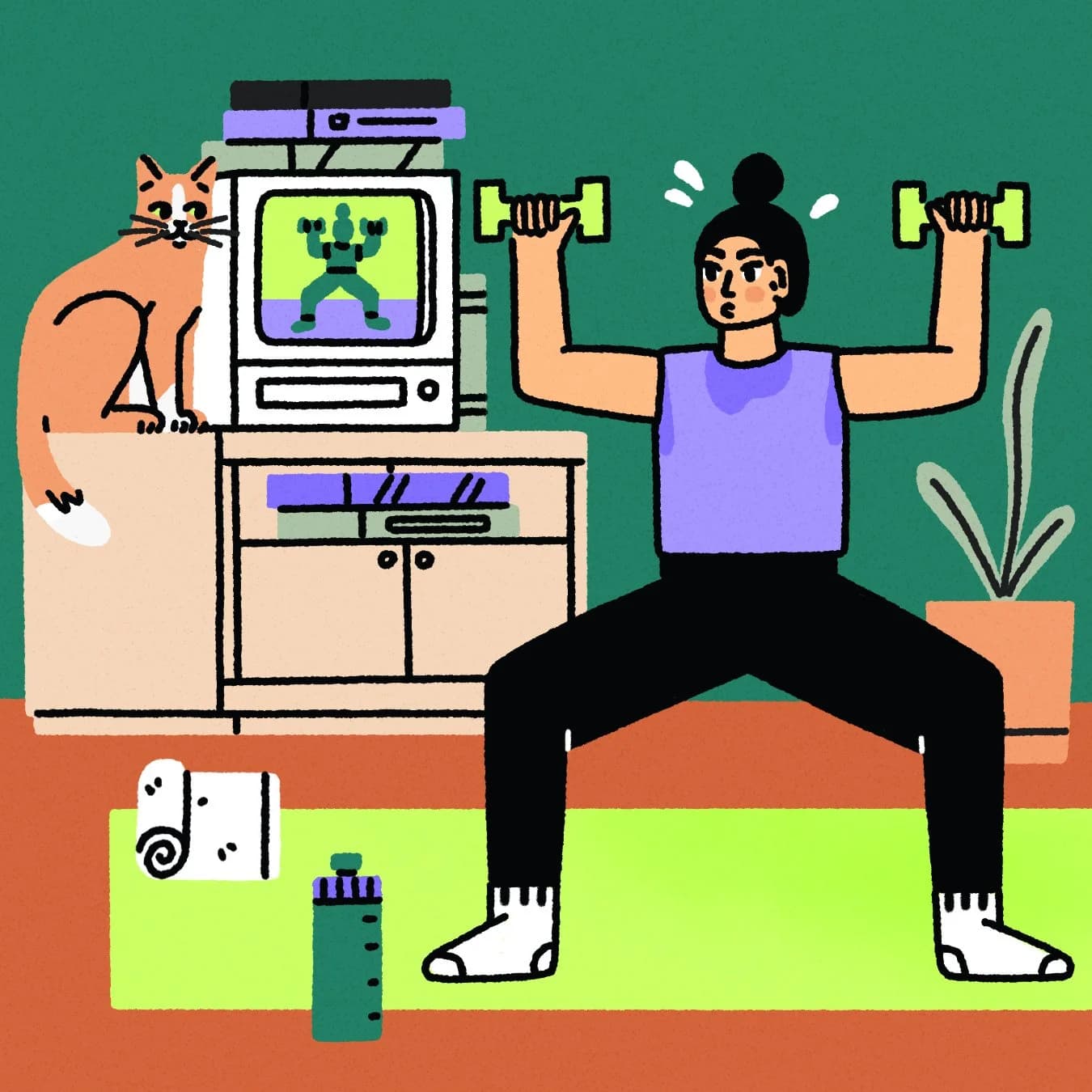 Sunny Eckerle illustration for Making fitness fit your life
