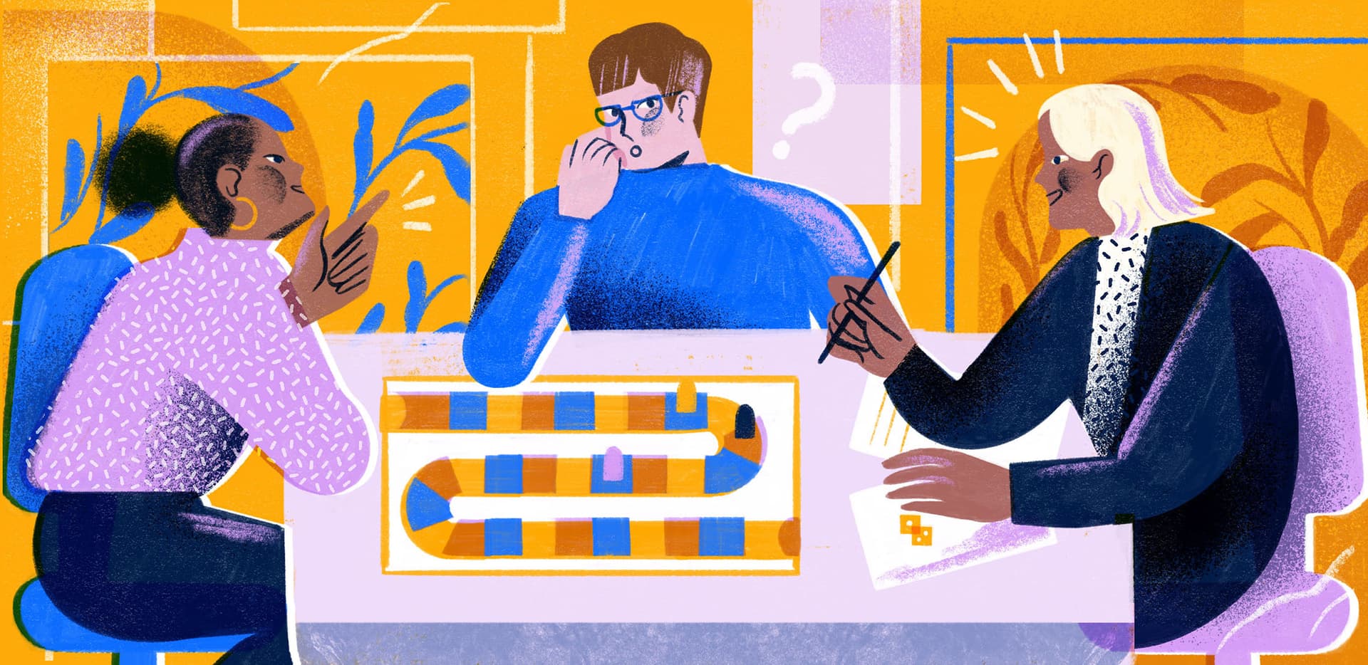 Vanessa Lovegrove illustration for Atlassian: Office icebreakers