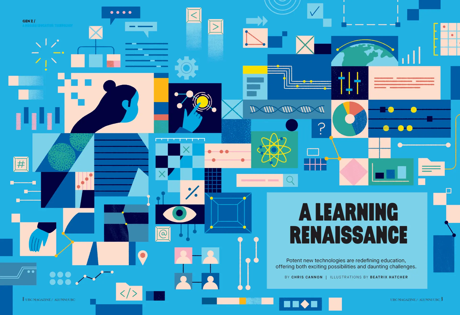 Beatrix Hatcher - for University of British Columbia - Feature spread on educating Gen Z